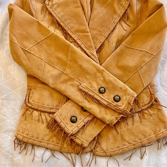 Scully Vintage Genuine Suede Leather Women’s Tan Fringe Jacket. Size Medium - Picture 5 of 12